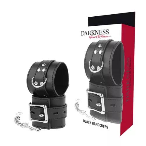 DARKNESS – prémium fekete bőr bilincsek