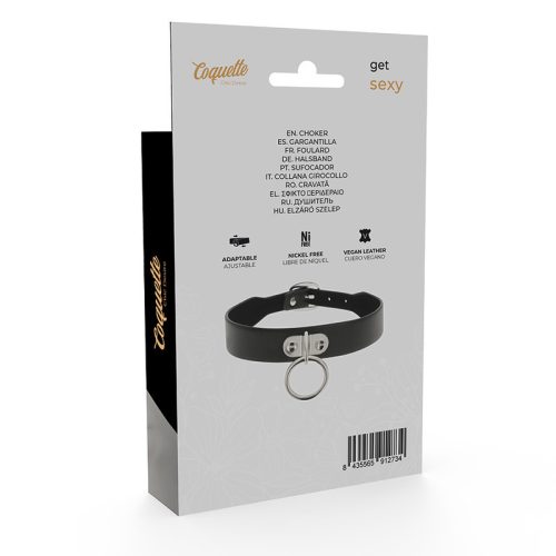 Coquette Chic Desire – prémium bőrhatású nyaklánc női fétishez