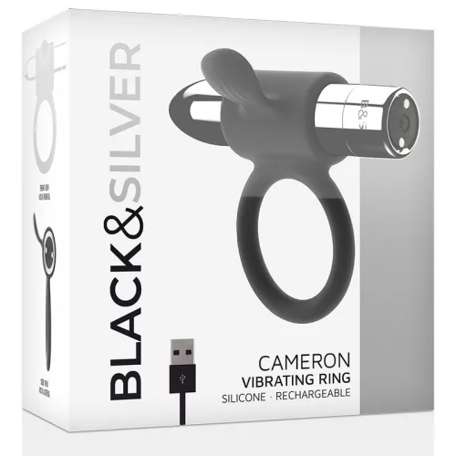 BLACK&SILVER Cameron – újratölthető férfi gyűrű ezüstben