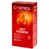 Control Hot Passion melegítő, bordázott és pontozott óvszer - 53mm, 10 db