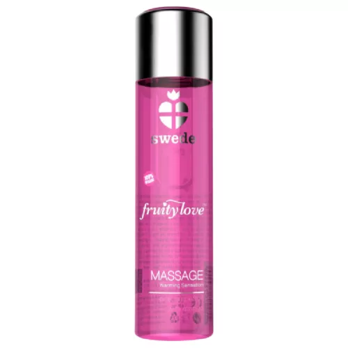 SWEDE Fruity Love - melegítő masszázsolaj málna-rózsaszín 120 ml