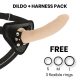 DELTA CLUB - prémium dildó szilikon harnesszel, 20 cm