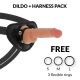 CYBER SILICOCK – 15,5 cm-es strap-on pénisz 3 gyűrűvel
