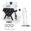 X RAY - átütő erejű strap-on dildó 18 cm hosszú 4 cm átmérőjű
