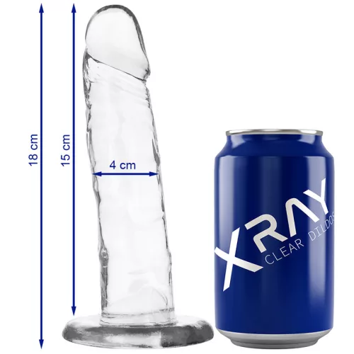 X RAY - átütő erejű strap-on dildó 18 cm hosszú 4 cm átmérőjű