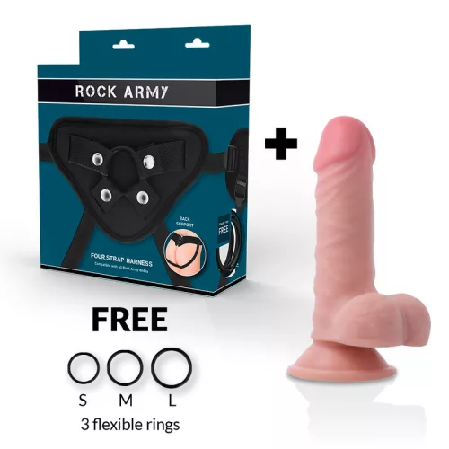 ROCKARMY - prémium dual density dildó - 17 cm hosszú