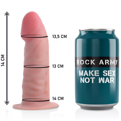 ROCKARMY - élethű, dupla sűrűségű dildó 14 cm