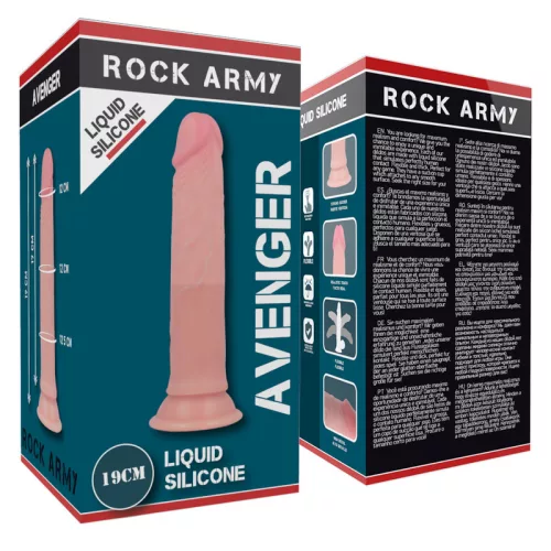 ROCKARMY - prémium folyékony szilikon dildo 19 cm hosszú