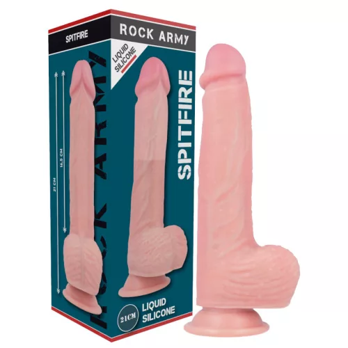 ROCKARMY – prémium 21 cm-es reális dildó folyékony szilikonnal