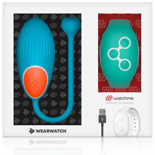 WEARWATCH – távirányítós tojás vibrátor aquamarine színben