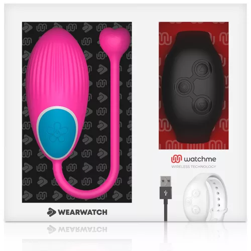 WEARWATCH – távirányítós gésa tojás fukszia és fekete