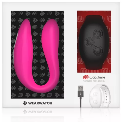 Wearwatch – kettős technológiájú vibrátor fukszia/fekete