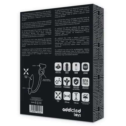 ADDICTED TOYS – vibráló gyűrűs anális plug