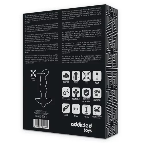 ADDICTED TOYS – fekete anál vibrátor (Model 2)