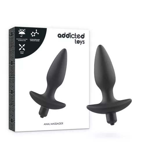 ADDICTED TOYS – rezgő anális masszírozó dugó fekete