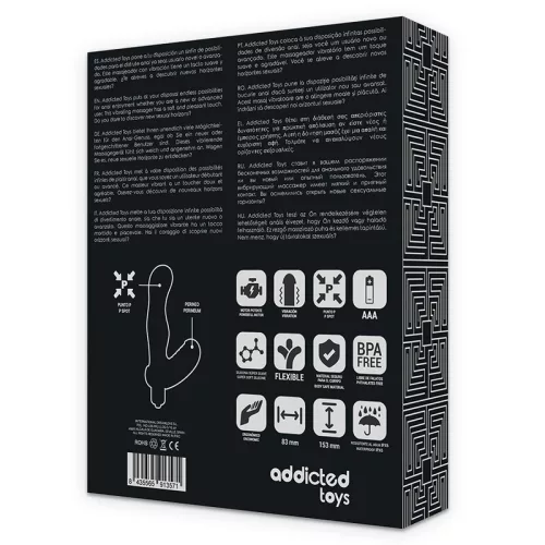 ADDICTED TOYS - szilikon prosztata vibrátor anális ingerléshez
