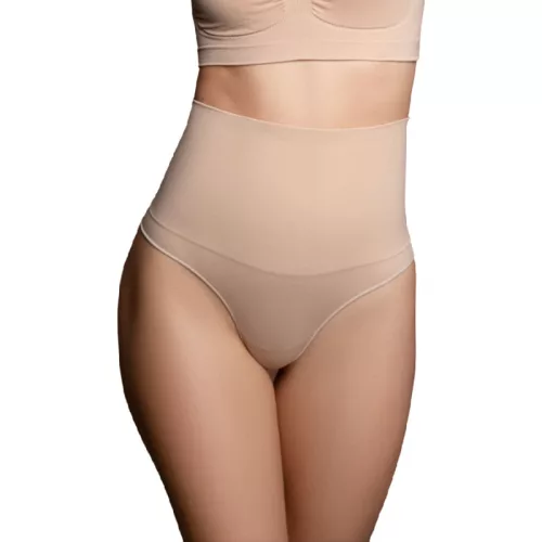 BYE-BRA – varrás nélküli tanga alakú fazonú öv, bézs L méret