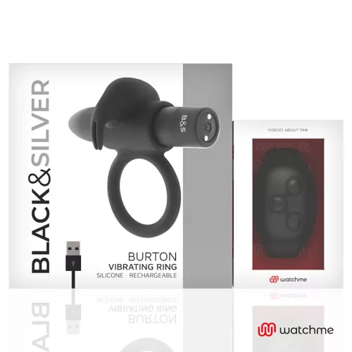 BLACK&SILVER - távirányítós péniszgyűrű, élvezetes élményhez