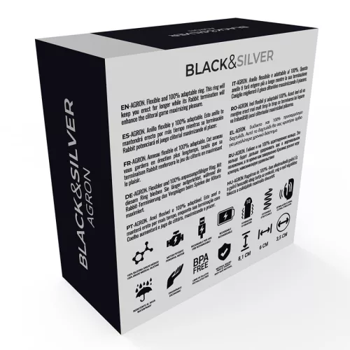 BLACK&SILVER Agron – távirányítós péniszgyűrű