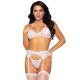 LEG AVENUE – háromrészes fehérnemű szett, fűző és tanga