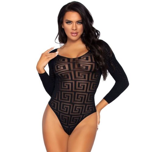 LEG AVENUE MOZAIKOS PÁNTOS BODYSUIT EGY MÉRETBEN