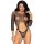 LEG AVENUE – elegáns bodysuit, tanga hátul, egy méret - fekete