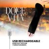 DOLCE VITA - ÚJRATÖLTHETŐ VIBRÁTOR 1 FEKETE 7 SEBESSÉGEL