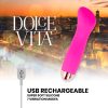 DOLCE VITA - ÚJRATÖLTHETŐ VIBRÁTOR 1 RÓZSASZÍN 7 SEBESSÉGŰ