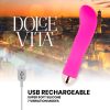 DOLCE VITA - ÚJRATÖLTHETŐ VIBRÁTOR 2 RÓZSASZÍN 7 SEBESSÉGGEL