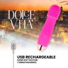 DOLCE VITA - ÚJRATÖLTHETŐ VIBRÁTOR 3 RÓZSASZÍN 7 SEBESSÉGGEL