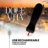 DOLCE VITA - ÚJRATÖLTHETŐ VIBRÁTOR 5 FEKETE 7 SEBESSÉGGEL