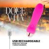 DOLCE VITA - ÚJRATÖLTHETŐ VIBRÁTOR 5 RÓZSASZÍN 7 SEBESSÉGGEL