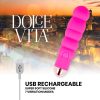 DOLCE VITA - ÚJRATÖLTHETŐ VIBRÁTOR 6 RÓZSASZÍN 7 SEBESSÉGGEL