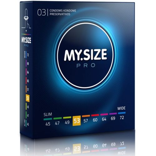 MY SIZE - prémium 53 mm-es óvszer 3 darabos kiszerelésben