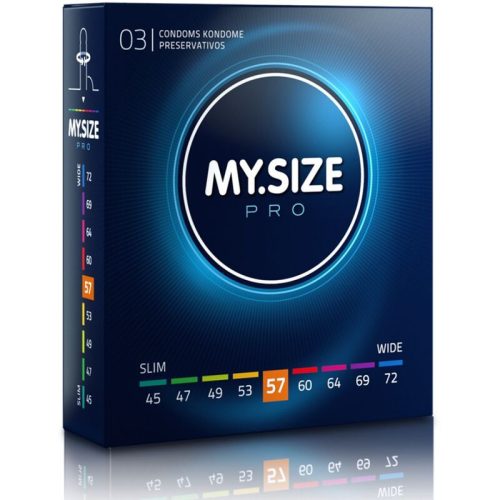 My Size - prémium 57 mm-es óvszer 3 db-os kiszerelésben