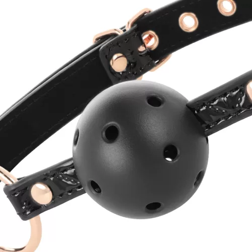 BEGME – fekete bőrball gag prémium vegán bőrből