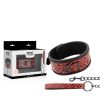 BEGME Red Edition – prémium vegán bőr nyakörv neoprén bélésű