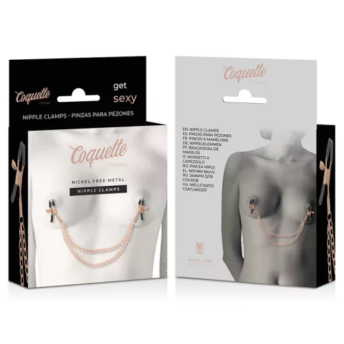 Coquette Chic Desire - fantázia fém mellbimbó klipsz lánccal