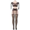 Queen Lingerie – hosszú ujjú body harisnyával