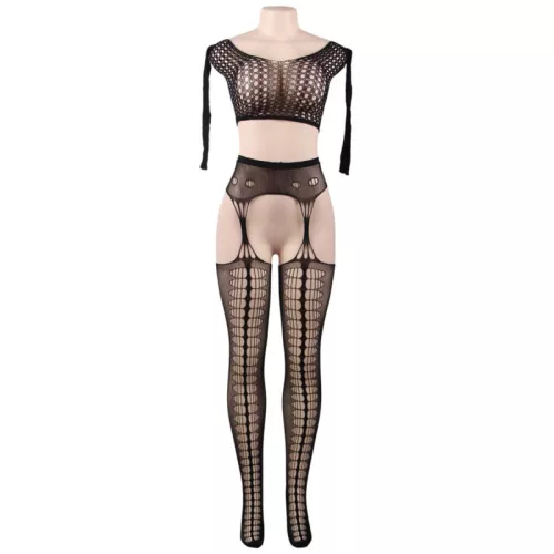 Queen Lingerie – hosszú ujjú body harisnyával