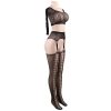 Queen Lingerie – hosszú ujjú body harisnyával