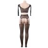 Queen Lingerie – hosszú ujjú body harisnyával