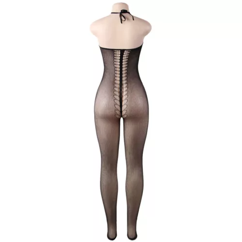 QUEEN fehérnemű - érzéki félvállas bodystocking S-L