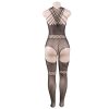 QUEEN FEHÉRNEMŰ MULTISTRAPS SLING ÜREGES BODYSTOCKING S-L