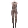 QUEEN FEHÉRNEMŰ MULTISTRAPS SLING ÜREGES BODYSTOCKING S-L