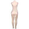 QUEEN FEHÉRNEMŰ CROP TOP HARISNYATARTÓ HÁLÓS BODYSTOCKING S-L