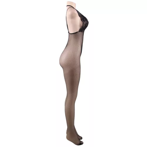 QUEEN FEHÉRNEMŰ HÁLÓS ÁTLÁTSZÓ NYITOTT BODYSTOCKING S-L