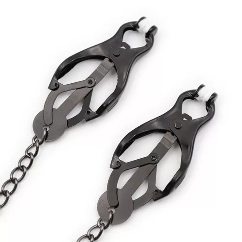OHMAMA FETISH – japán mellbimbó csipesz fekete lánccal