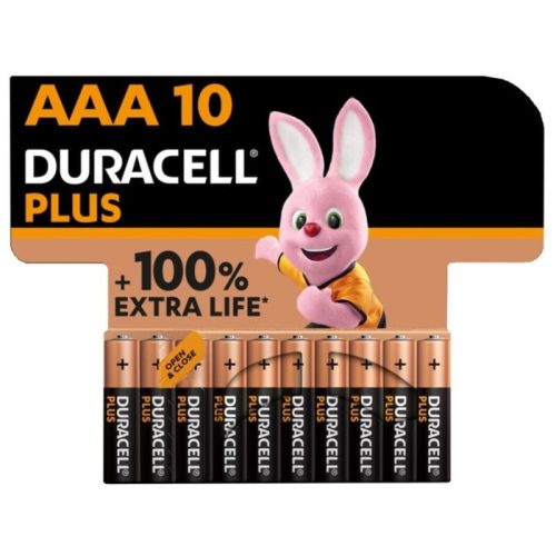 DURACELL – Plus Power 100 AAA elemek 10 darabos kiszerelésben
