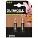 Duracell - Újratölthető AAA elem 900mAh (2 db)